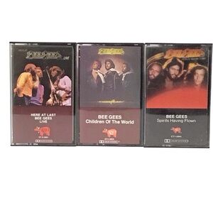 Bee Gees Cassette Tapes Lot of 3 RSO‎ Spirits Having Flown Here At Last Live +